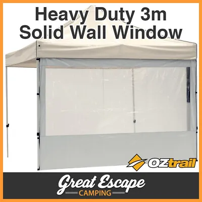 OZtrail Gazebo Heavy Duty 3m Solid Wall With PVC Window White • $72.90