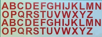  LETTER Vinyl Decal A To Z Stickers Kit Alphabet  Mug Craft WallGlass RED • £2.99