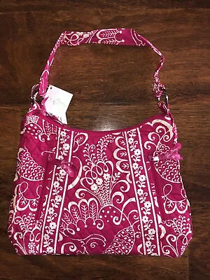 Vera Bradley TWIRLY BIRD PINK LISA B Shoulder Hobo Purse Single Strap NWT • $47.50