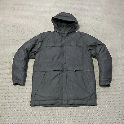 Mountain Hardwear Dry Q Duck Down Hooded Coat Jacket Mens Large Gray Parka • $39.99