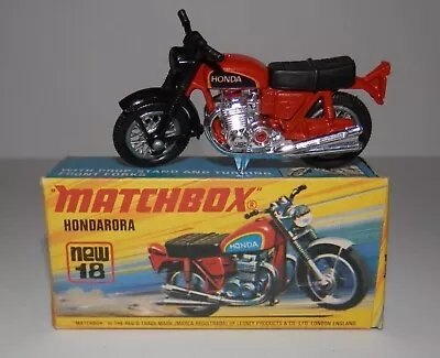 Vintage Matchbox #18 Hondarora (Red) With Original Box 1974 MINT • $14.99
