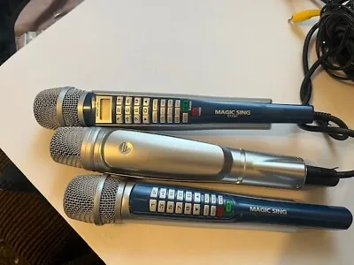 Magic Sing ET13K ET12K And A Third Wired Karaoke Microphone  • $25