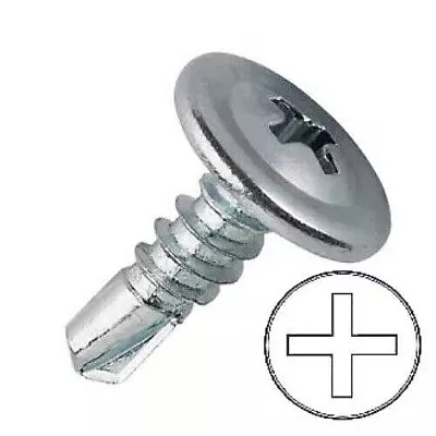 BAYPOLE SELF DRILLING/TAPPING SCREWS WAFER HEAD UPVC BAY WINDOW FIXING SCREW TEK • £0.99