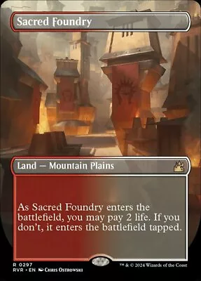 MTG Sacred Foundry - Borderless NM-Mint Ravnica Remastered  • $18.36