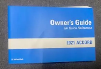 21 2021 Honda Accord Owners Manual/owners Guide • $9.99