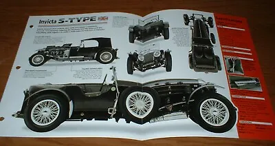 ★★1930 Invicta S-type Spec Sheet Brochure Photo Info Stype 29 30 31 32 33 34★★ • $9.99