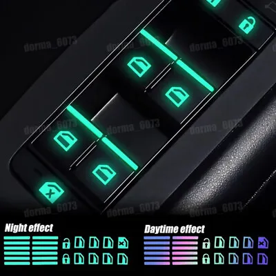 Colorful Luminous Button Stickers Window Switch Decal Stickers Car Accessories • $6.87