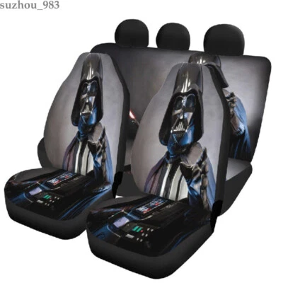 $63.64 • Buy Darth Vader Car Seat Covers Set Front Rear 5 Seater Cushion Protector Universal