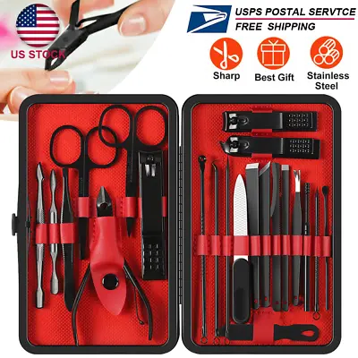 22PCS Manicure Set Pedicure Tools And Nail Clippers Professional Stainless Steel • $10.90