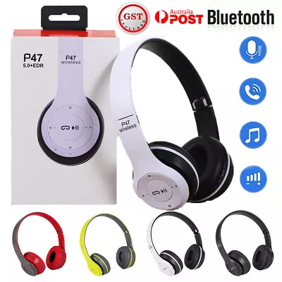 $15.69 • Buy Noise Cancelling Wireless Headphones Bluetooth 5 Earphone Headset With Mic