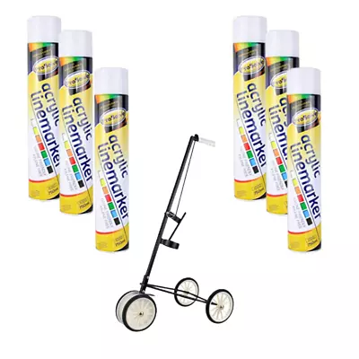 Floor Line Marker Spray Paint 6x &  4 Wheel Line Marker Spray Paint Applicator • £160