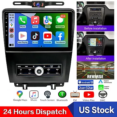 For 2010-2014 Ford Mustang Android 13 Touch Screen Wifi Carplay Car Stereo Radio • $226