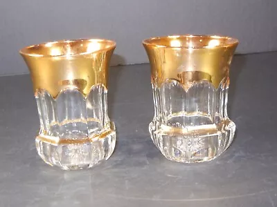 2 Heisey Continental 339 Tumblers With Gold Flash • $18.99