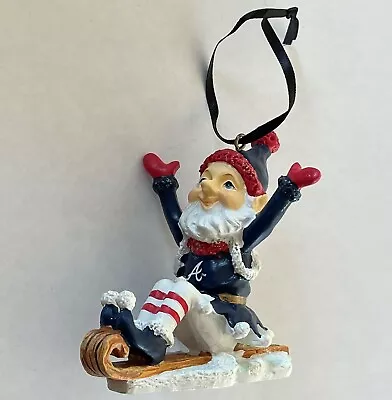MLB Atlanta Braves Elf On Sled Christmas Tree Ornament Decoration Baseball • $13.95