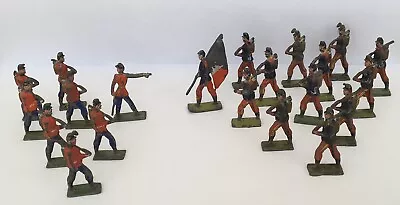 21 X Victorian Hand Painted Miniature Lead Soliers ?american Civil War ?britains • £14.99