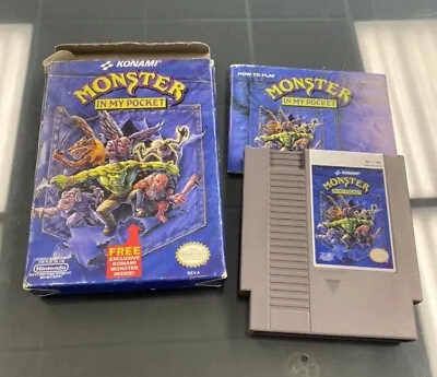 Monster In My Pocket (Nintendo NES) CIB Cleaned And Tested - Rare! • $314.99