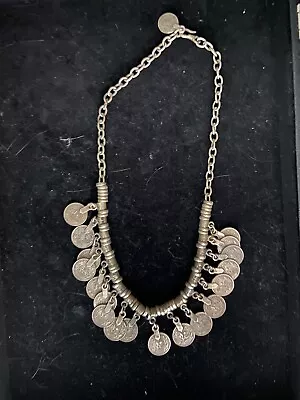Vintage Coin Necklace Chain Ethnic Tribal Dancer Jewelry • $9.86