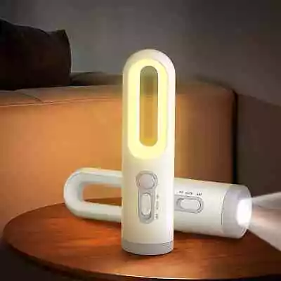 LED Night Light Motion Sensor 2 In 1 Portable Torch USB C Rechargeable Dusk Dawn • £12.99