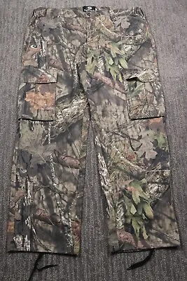 Mossy Oak Break-Up Country Camo Cargo Pants Side Elastic Hunting Men's XL • $34.77