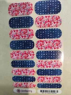 🌟Jamberry Nail Wrap Full Sheet Nail Art Stickers - Let Freedom Ring • $6.50