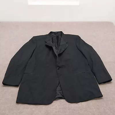Givenchy Monsieur Mens 56 Regular Black One Button Tuxedo Blazer Jacket • $58.88