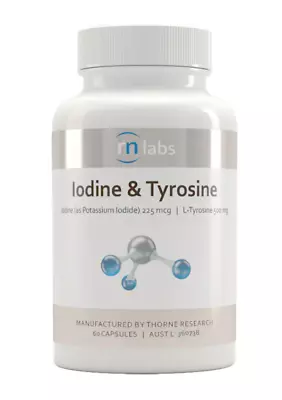 RN Labs Iodine & Tyrosine 60 Capsules RRP $44.95 • $34.95