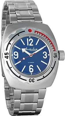 Vostok 090914 Amphibia Watch Diver Military Mechanical Self-Winding USA STOCK • $108.95