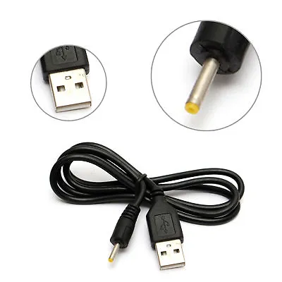 70CM USB-A To 2.5mm Barrel Jack Male DC 5v Power Charger Plug Adapter Cable Lead • £2.99