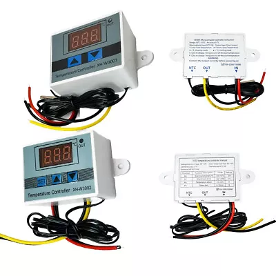 Digital Temperature Controller Thermostat Control Switch Device XH-W3001 W3002 • £4.19