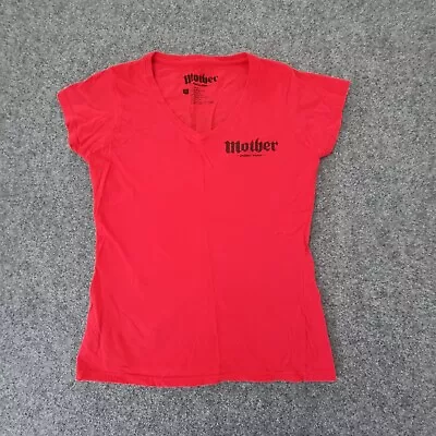 Mother Shirt Womens MEDIUM Red Energy Drink Casual T Shirt Short Sleeve Size M • $19.88