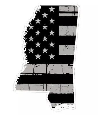 Mississippi State (N25) Distressed Flag Vinyl Decal Sticker Car/Truck Laptop • $6.99