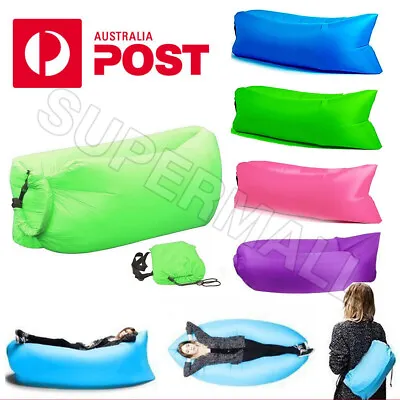 Beach Lazy Air Bag Sofa Bed Fast Inflatable Beach Lounge Camping Portable Couch • $13.95