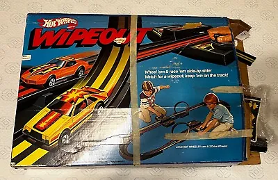 Vintage 1979 Mattel Hot Wheels Wipeout Race Track Set- Includes One Car • $80