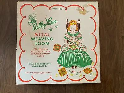 Vintage Nelly Bee Metal Weaving Loom W/Box Instructions Hook • $6.99
