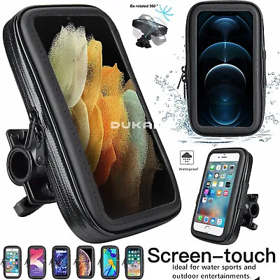 360° Bicycle Motor Bike Waterproof Phone Stand Case Mount Holder For All Mobile • £9.76