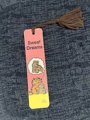 GARFIELD Sweet Dreams BOOKMARK - Vintage 1978 Tassel Jim Davis • $7.82