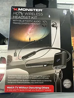 Monster HDTV Wireless Headset Kit W/Bluetooth Audio. NIB • $15