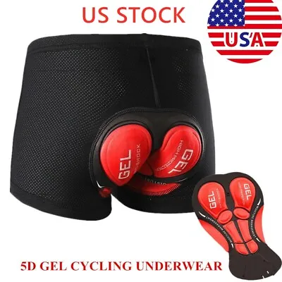Cycling Shorts MTB Pro 5D Gel Padded Men's Bicycle Road Bike Underwear • $11.99