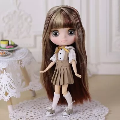 ICY DBS Middle Blythe Doll 1/8 BJD Joint Body White Skin Cute Set DIY Toys Girls • $67.49