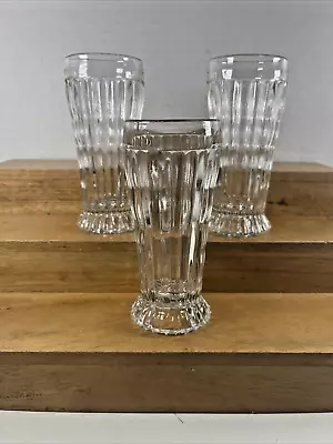 3x Vintage Jeannette Glass Co Juice Glass Parfait Pattern Clear 1930’s • $20.79