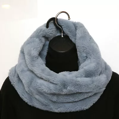 £11.94 • Buy BNWT Baby Blue Soft Faux Fur Infinity Tube Cowl Scarf Winter Ski Boho  