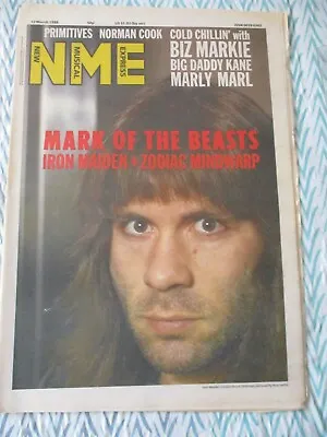 New Musical Express 12 March 1988 - Iron Maiden Zodiac Mindwarp Primitives • £7.50