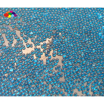 New 100000 Pcs Glass Lake Blue Bright Micro Beads No Hole 0.6-0.8mm Nail Art • $0.99