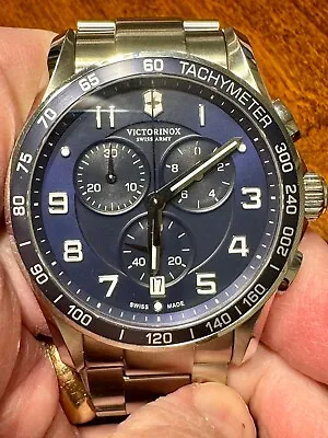 Victorinox Swiss Army Men's Chrono Classic XLS BLUE - Model 241652 • $400