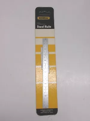 NEW! GENERAL TOOLS 6  FLEXIBLE STAINLESS STEEL RULE 8th 16th 32nd 64th CF-634 • $9.99