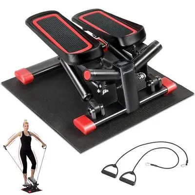 Exercise Stepping Machine Fitness Portable Mini Stair Stepper W/ Resistance Band • $59.89