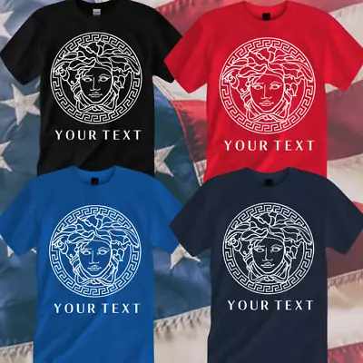 Personalized Customized  Your Text &_Versace Logo Unisex T-shirt Multi Color • $26.99