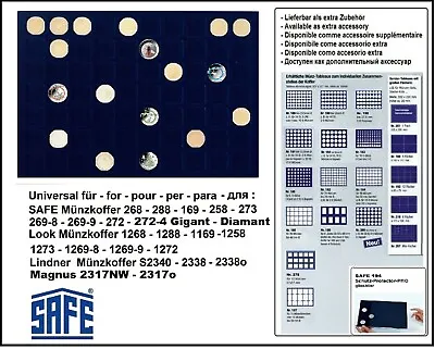 Coin Trays 70 Square Compartments 26-27 5mm Blue Safe 182 Commemorative Coins • £5.65