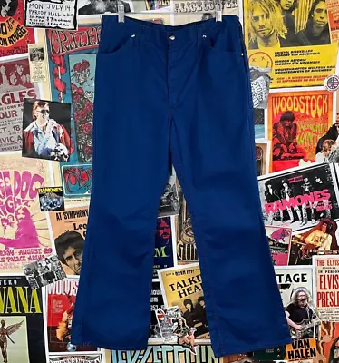 Vintage 70s Blue Maverick Blue Bell Flares Pants 32x28 70s Womens Clothing 32  • $30