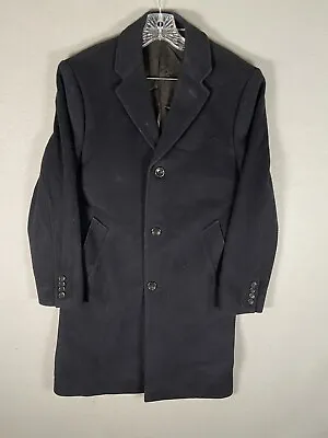 J Crew Ludlow Topcoat In Wool And Cashmere Size 36s Black • $84.99